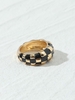 Glazed Checkerboard Chunky Ring