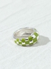 Glazed Checkerboard Chunky Ring
