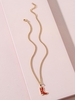 Glazed Cowgirl Boots Pendant Necklace