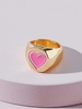 Glazed Heart Chunky Ring