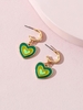 Glazed Heart Drop Earrings