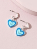 Glazed Heart Drop Earrings