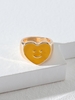 Glazed Smile Face Heart Ring