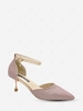 Glitter Metallic Kitten Heel Pumps