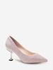 Glitter Rhinestone Decor Heeled Pumps