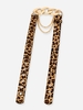 Golden Chain-Linked Leopard Print Waist Belt
