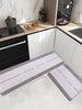 GOOD LUCK Stripe Pattern Kitchen Mat
