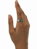 Gradient Size Zircon Design Chain Open Ring