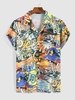 Graffiti Letter Printed Festival Vacation Shirt 2xl Orange