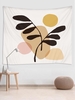 Graphic and Leaves Print Tapestry