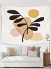 Graphic and Leaves Print Tapestry