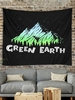 GREEN EARTH Mountain Pattern Wall Hanging Tapestry