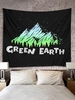 GREEN EARTH Mountain Pattern Wall Hanging Tapestry