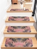 Grid Pattern Faux Cashmere Stair Mat
