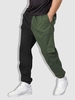 Half and Half Cargo Jogger Pants Xs Black