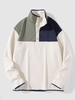 Half Button Colorblock Sweatshirt Xxl Multi a