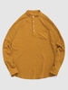 Half Button Striped Pocket Shirt M Deep yellow