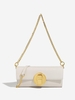 Half CHain Metal Decor Crossbody Bag