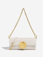 Half CHain Metal Decor Crossbody Bag