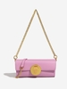 Half CHain Metal Decor Crossbody Bag