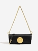 Half CHain Metal Decor Crossbody Bag
