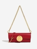 Half CHain Metal Decor Crossbody Bag