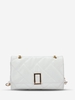Half Chain Quilted Square Metal Crossbody Bag