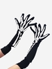 Halloween Cosplay Skeleton Hands Long Arm Gloves