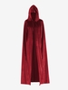 Halloween Costume Hooded Velvet Cloak Red