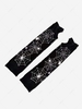 Halloween Costume Skeleton Spider Web Blood Graphic Fingerless Gloves
