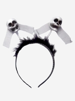 Halloween Costume Skull Decor Faux Fur Headband