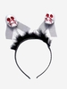 Halloween Costume Skull Decor Faux Fur Headband
