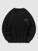 Halloween Funny Ghost Graphic Sweatshirt L Black