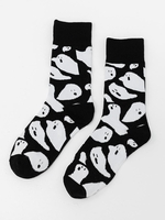 Halloween Ghost Pattern Crew Socks