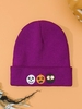 Halloween Ghosts Embroidered Knit Beanie Hat