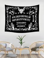 Halloween Letters and Skull Wall Hanging Tapestry