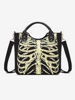 Halloween Luminous Skeleton Pattern Backpack Crossbody Bag