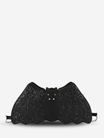 Halloween Novelty Sequined Bat Shaped Crossbody Bag