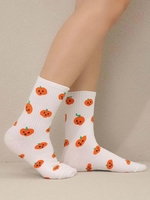 Halloween Pumpkin Pattern Crew Socks