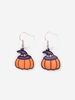 Halloween Pumpkin Shape Pendant Drop Earrings