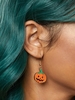 Halloween Pumpkin Shape Pendant Drop Earrings
