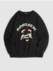 Halloween ROMANTIC Rose Pattern Pullover Sweatshirt Xxl Black