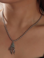 Halloween Skeleton Hand Pendant Necklace