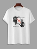 Halloween Skeleton Hand Playing Card Pattern Short Sleeves T-shirt Xxl White
