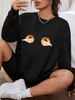 Halloween Skeleton Hand Pumpkin Graphic Sweatshirt Xl Black