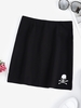Halloween Skull Embroidered Mini Skirt L Black