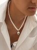 Halloween Skull Faux Pearls Pendant Necklace