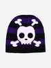 Halloween Skull Pattern Stripes Knit Beanie
