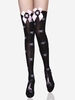 Halloween Style Skulls Pattern Bow Decor Stockings