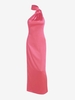 Halter Backless Slit Maxi Dress S Light pink